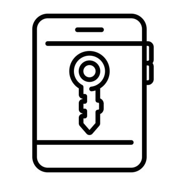 akıllı telefon simgesi, vektör illüstrasyonu basit tasarım