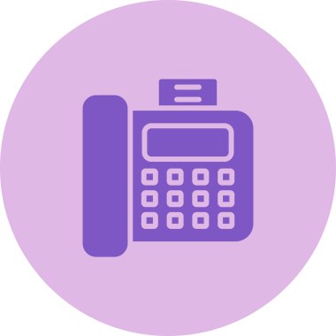 Faks Makinesi simgesi, vektör illüstrasyonu basit tasarım