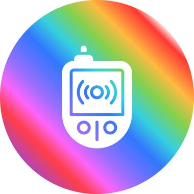 RFID Okuyucu simgesi, vektör illüstrasyonu  