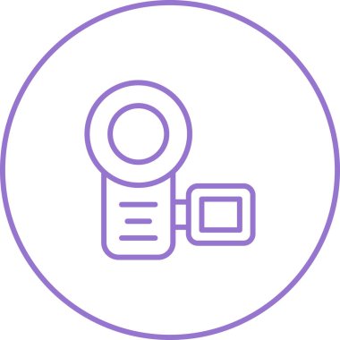 video kamera simgesi, vektör illüstrasyonu  