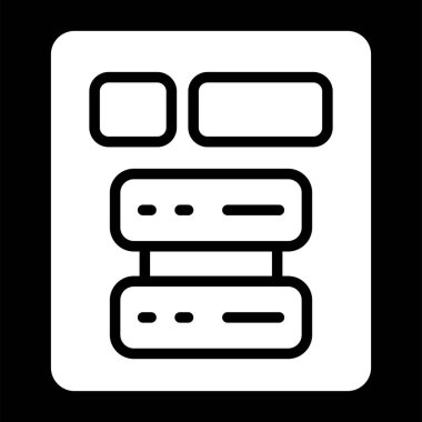 Sunucu. Web simgesi basit illüstrasyon 
