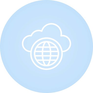 Bulut Ağı simgesi, vektör illüstrasyonu basit tasarım