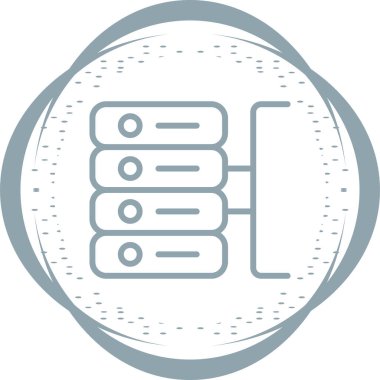 veritabanı. Web simgesi basit illüstrasyon 