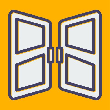 Kapı simgesinin vektör illüstrasyonu