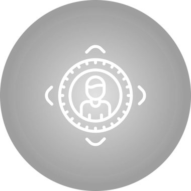 Hedef Seyirci Web simgesi, basit vektör illüstrasyonu