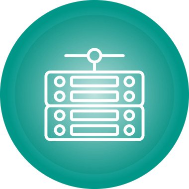 Sunucu modern simgesinin vektör illüstrasyonu