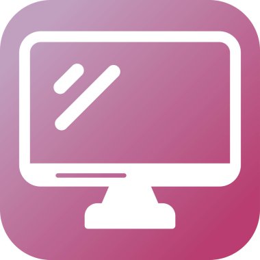 Monitör. Web simgesi basit illüstrasyon