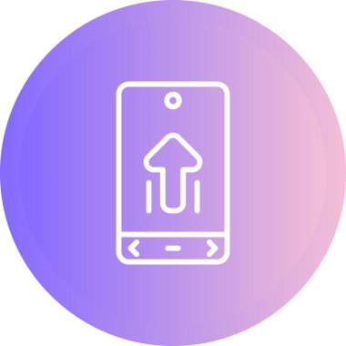 Oklu bir cep telefonu. Web simgesi vektör tasarımı