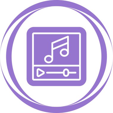 Video player vector icon design 