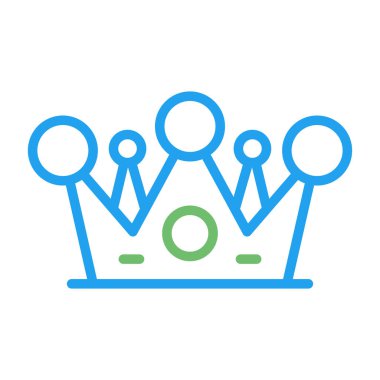 Taç simgesi, ağ basit illüstrasyon