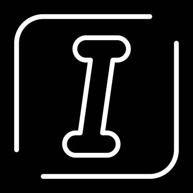 Belgenin vektör illüstrasyonu Italic modern simgesi