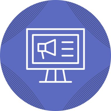 Pazarlama. Web simgesi basit tasarım