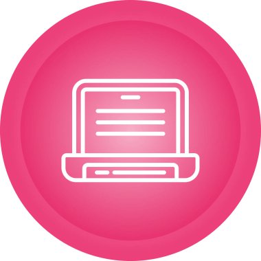 dizüstü bilgisayar simgesi, vektör illüstrasyonu basit tasarım