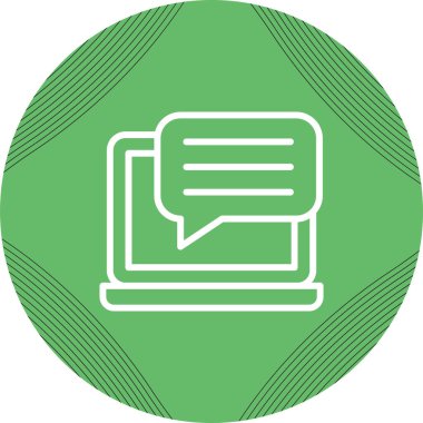 Canlı sohbet. Web simgesi vektör illüstrasyonu