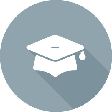 mezuniyet başlığı simgesi web basit illüstrasyon