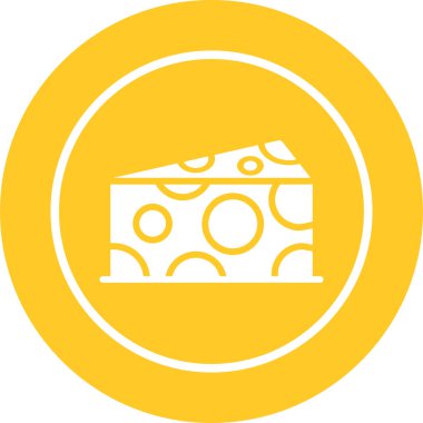 Peynir simgesi web basit illüstrasyon