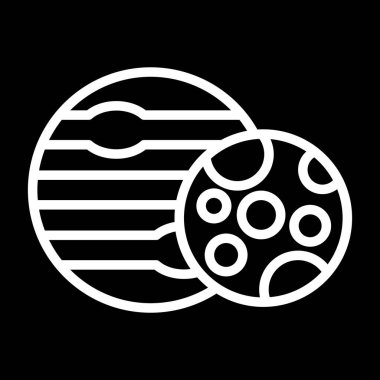 Gezegenlerin vektör illüstrasyonu web simgesi 