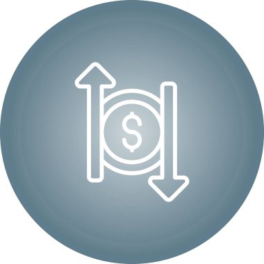 maliyet web simgesi vektör illüstrasyonu