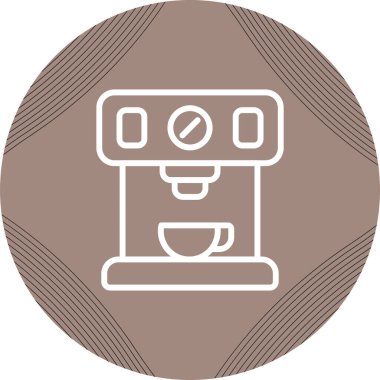 Kahve Yapıcı web simgesi vektör illüstrasyonu 