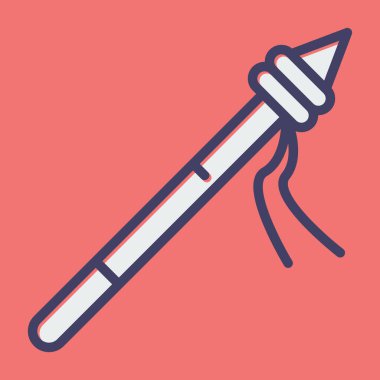 Mızrak simgesi vektör illüstrasyonu 