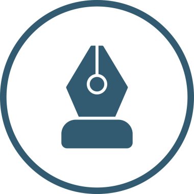 Siyah Nib. Web simgesi basit illüstrasyon