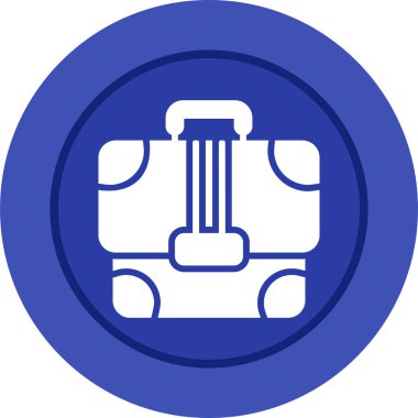 Evrak çantası işareti, portföy düğmesi, çanta veya bavul simgesi. 