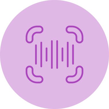 Ses Tanıma Ağı simgesi, basit vektör illüstrasyonu