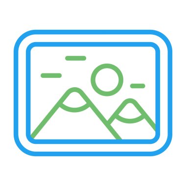 Resim modern simgesinin vektör illüstrasyonu