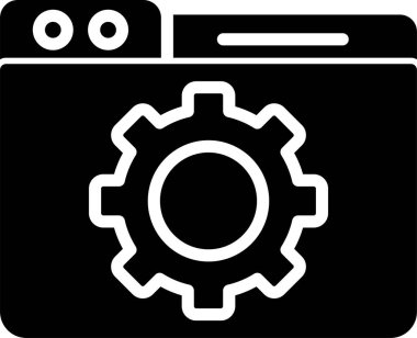 Web tarayıcı simgesi, vektör illüstrasyonu basit tasarım