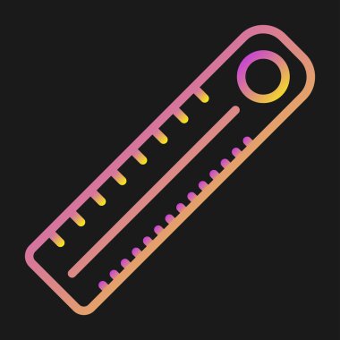 cetvel simgesinin vektör illüstrasyonu