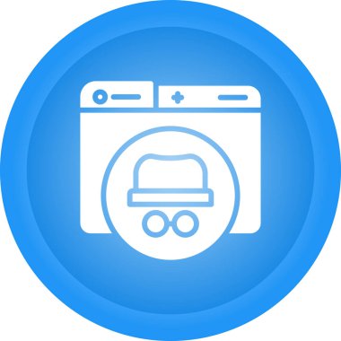 Incognito simgesi web basit illüstrasyon