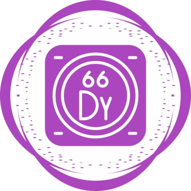 Periyodik tablonun kimyasal elementinin web illüstrasyonu