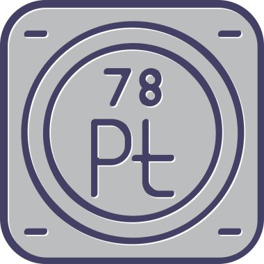 Platin kimyasal elementin web çizimi