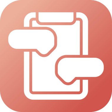 Mesaj Hizmeti Web simgesi vektör illüstrasyonu