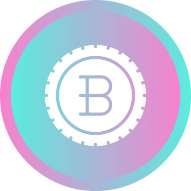 Bitcoin simgesi, vektör illüstrasyonu. Kripto para birimi sembolü 