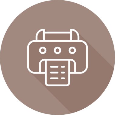 yazıcı simgesi web basit illüstrasyon