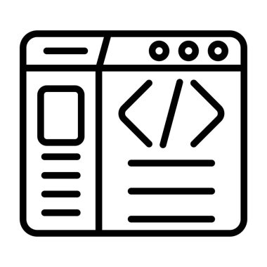 Web tasarım simgesi, vektör illüstrasyonu 