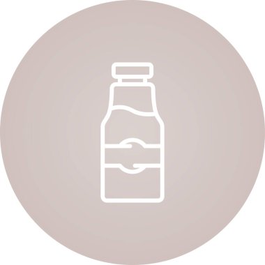 süt şişesi simgesi, vektör illüstrasyonu