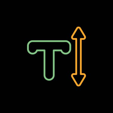 Metin sembolü vektör illüstrasyonu 