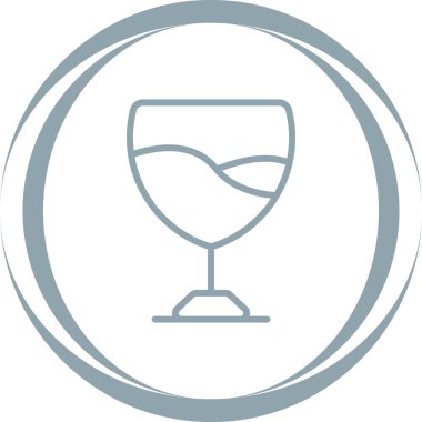 Şarap kadehi. Basit web tasarımı illüstrasyonu