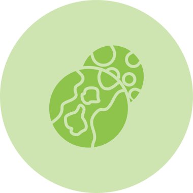 Dünya gezegeni simgesi, vektör illüstrasyonu basit tasarım