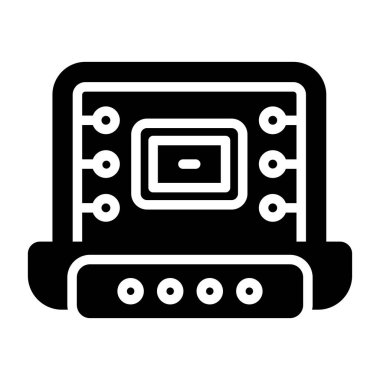 dizüstü bilgisayar simgesi, vektör illüstrasyonu basit tasarım