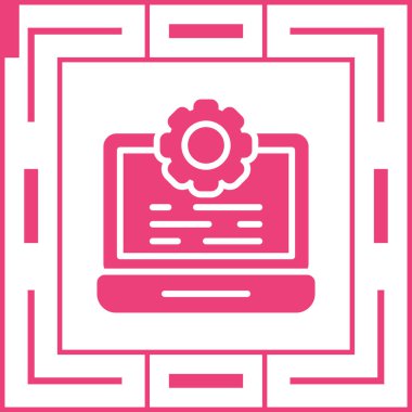 laptop ide simgesi, vektör illüstrasyonu basit tasarım