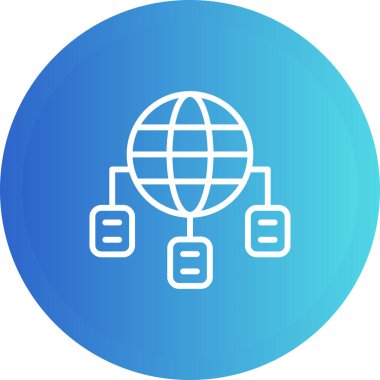 Servis simgesi olarak ağ, vektör illüstrasyonu 