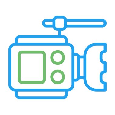 video kamera simgesi, vektör illüstrasyonu  