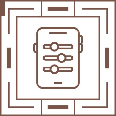 Akıllı telefon simgesinin vektör illüstrasyonu 