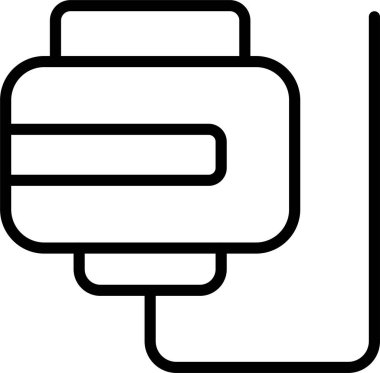 Magsafe simgesinin basit doğrusal resmi