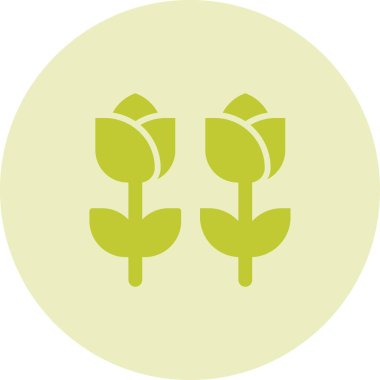 Gül web simgesi, basit vektör illüstrasyonu