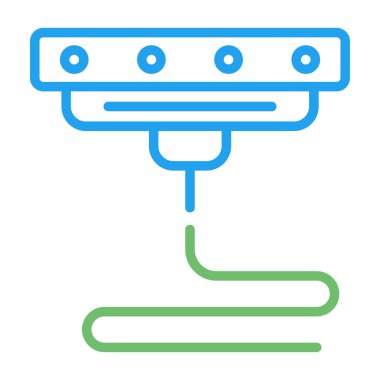 3B Yazıcı simgesi, vektör illüstrasyonu basit tasarım