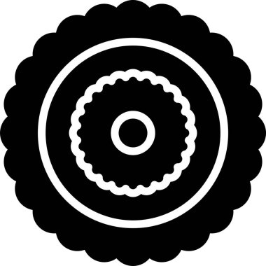 Bisküvi simgesi, vektör illüstrasyonu basit tasarım